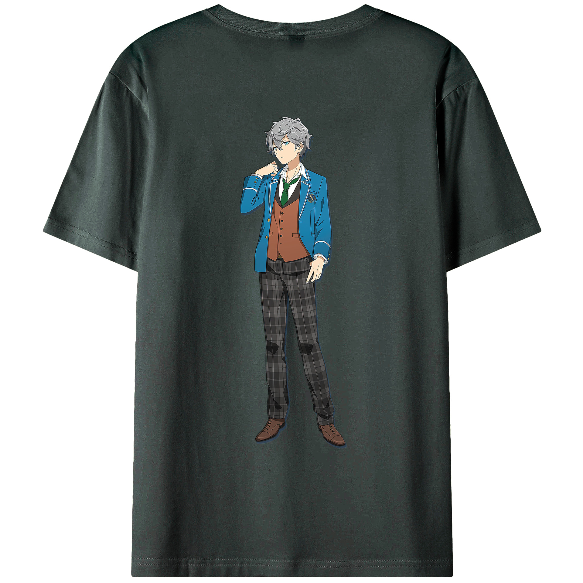 （画像用） あんさんぶるスターズ! Ensemble Stars 綿100％ メンズ半袖Tシャツ（バックプリント） 通気性